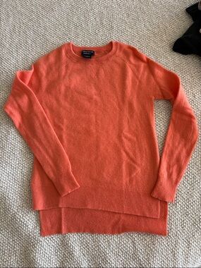 Lord & Taylor Women's Crewneck Sweater in Coral Orange